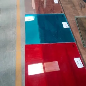 Raw Bent Glass on machinery