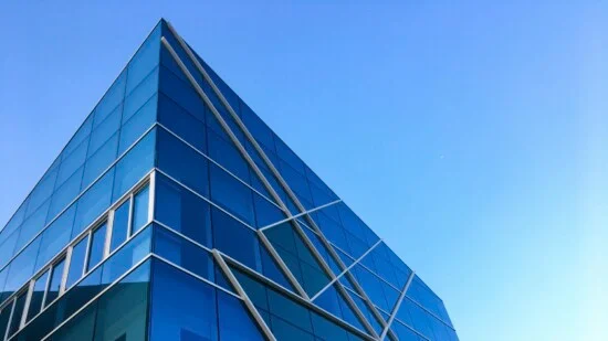 Finished Bent Glass Architecture